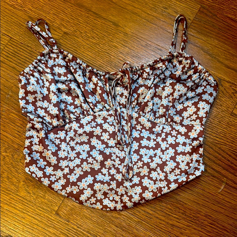 Floral Brown Women's Top